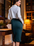 Body Con Ponte Skirt - Dark Green
